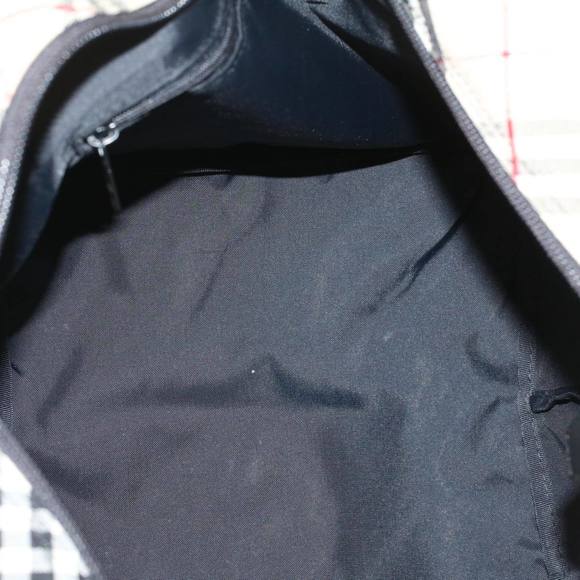 BURBERRY Nova Check Blue Label Hand Bag Nylon Leather Beige Brown Auth bs7887 - Picture 11 of 16